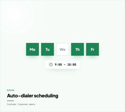 Auto dialer with smart scheduling