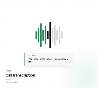 Call recording, transcripts, scores