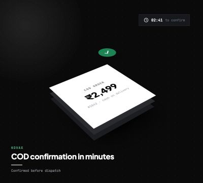 COD confirmation in minutes